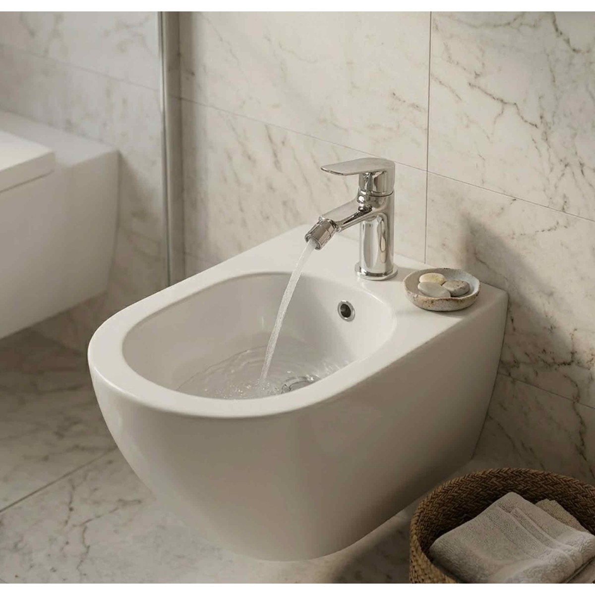 Miscelatori lavabo e bidet cromati Funky Crolla