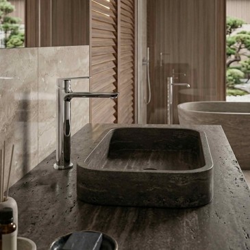Mitigeur de lavabo design funky à levier unique et bec haut