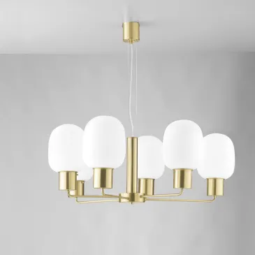Große Pendelleuchte in Gold oder Chrom, 6xE27 | Mondialshop