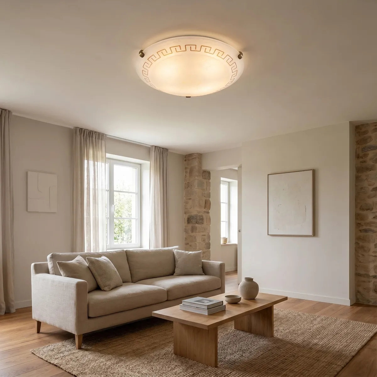 Plafoniera Classica Ambra Vetro 2xE27 | Mondialshop