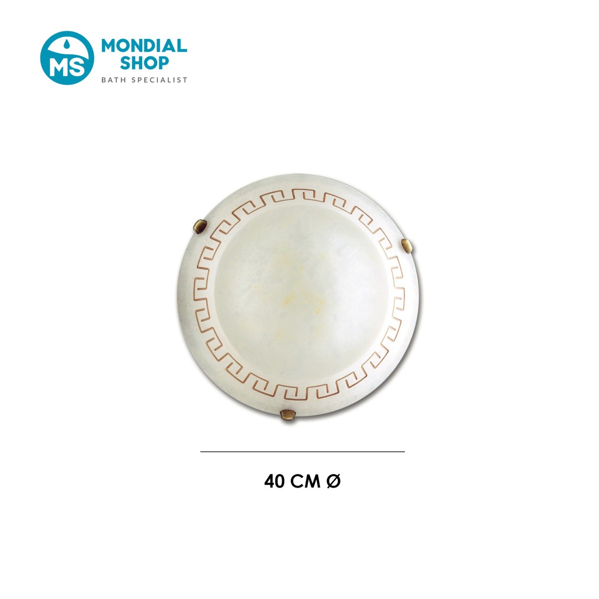 Plafonnier classique en verre ambré 2xE27 | Mondialshop