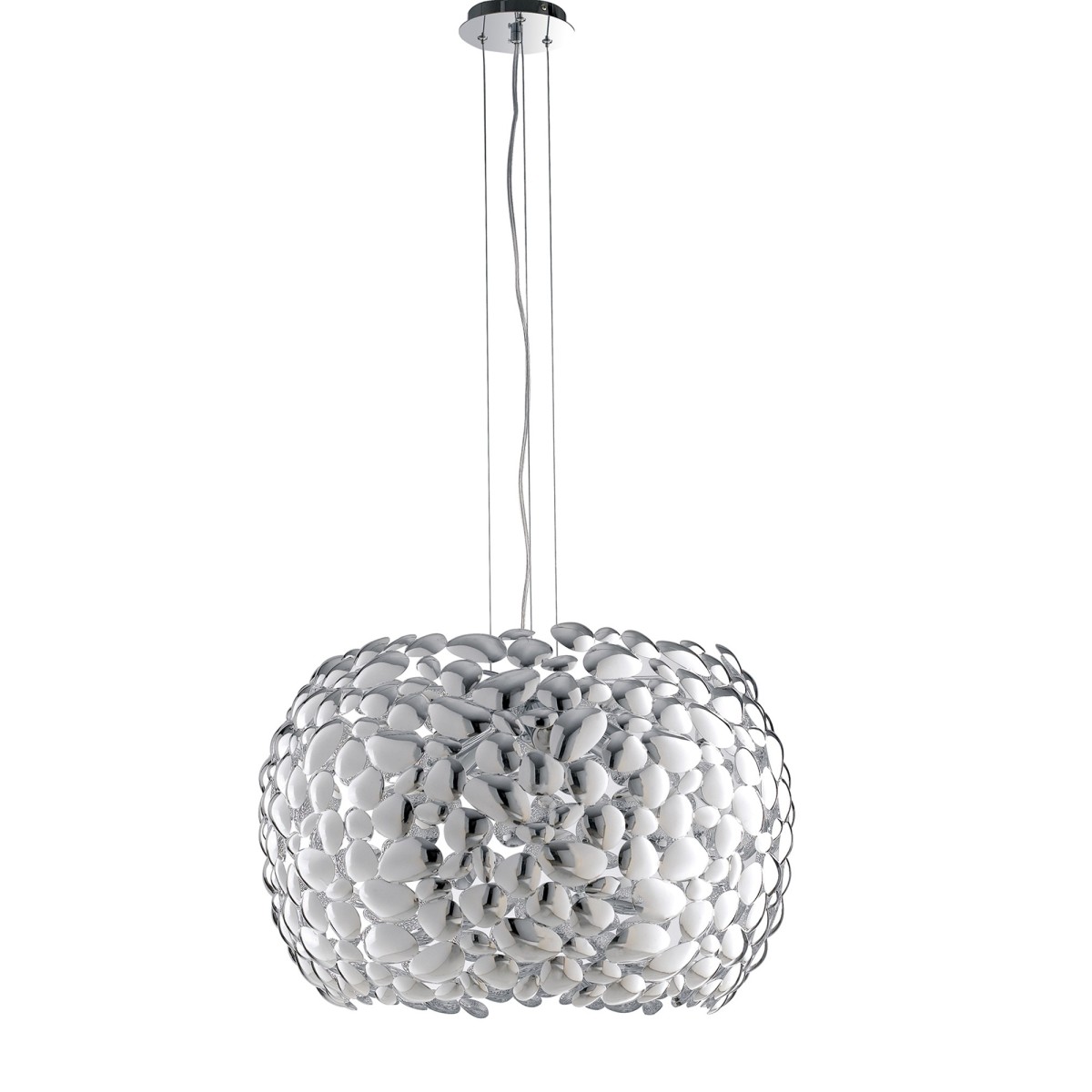 Lampada a sospensione 60W 5XE27 diametro 65cm bianca o...