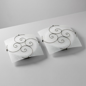 Weiße Deckenleuchte mit Spiraldesign, E27 | Mondialshop
