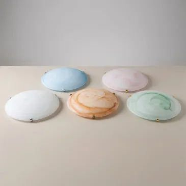 Lampada da Soffitto elegante Tonda 50CM Vetro Disponibile in 5 varianti satinate sfumate