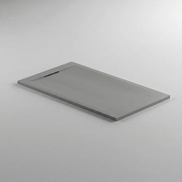 Hellgraue Duschwanne mit Steineffekt-Design | Vincent