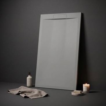 Piatto Doccia Grigio Chiaro Effetto Pietra Design | Vincent