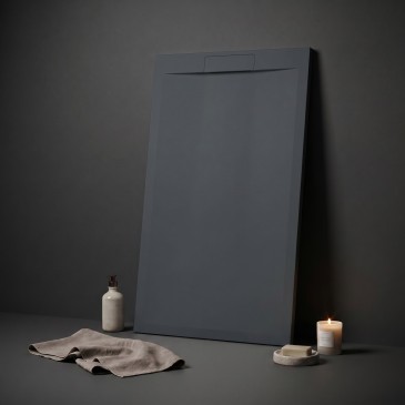 Receveur De Douche Anthracite Résine Minérale Gris Foncé | Vincent