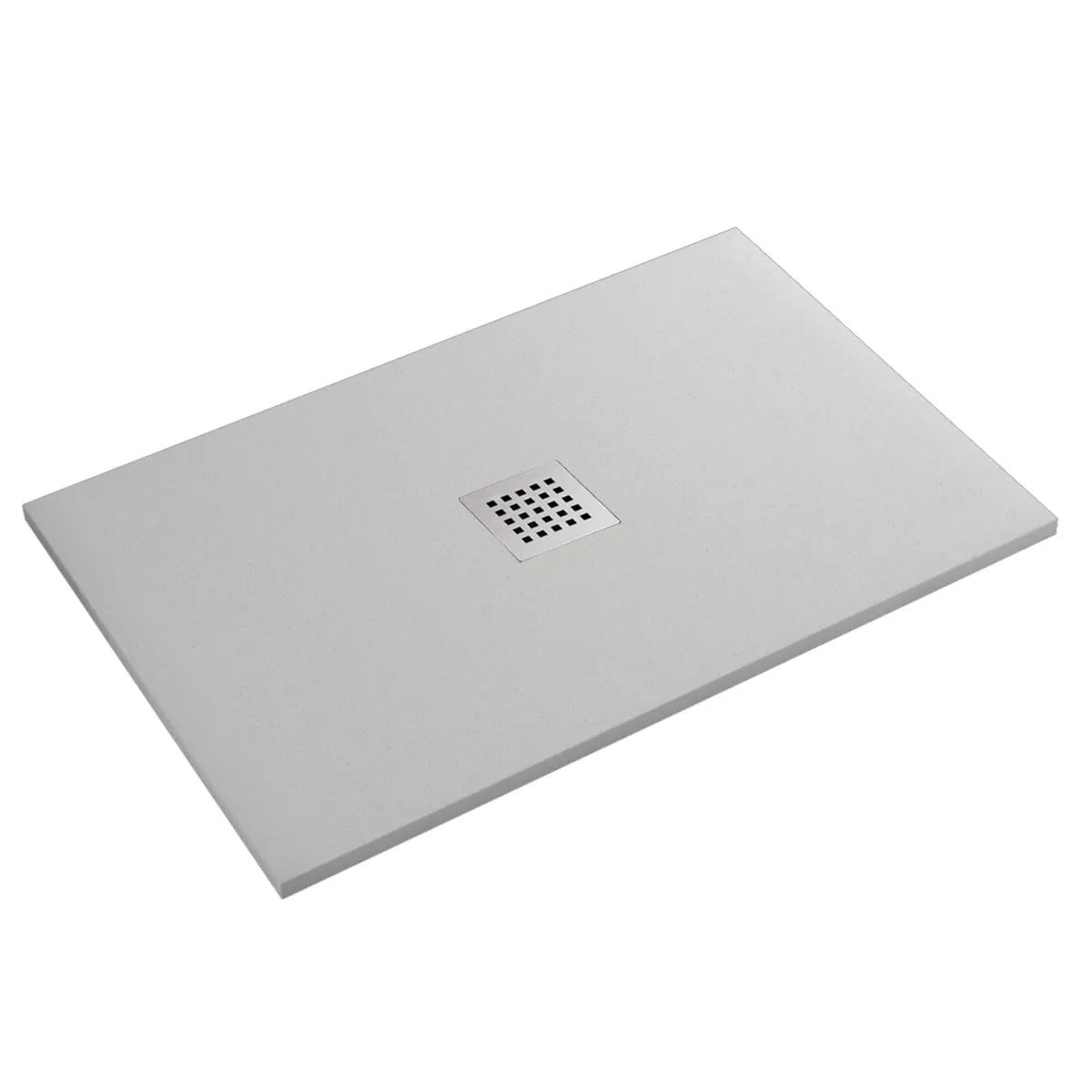 Piatto Doccia Bianco MarmoResina Grigio Chiaro con Foro...