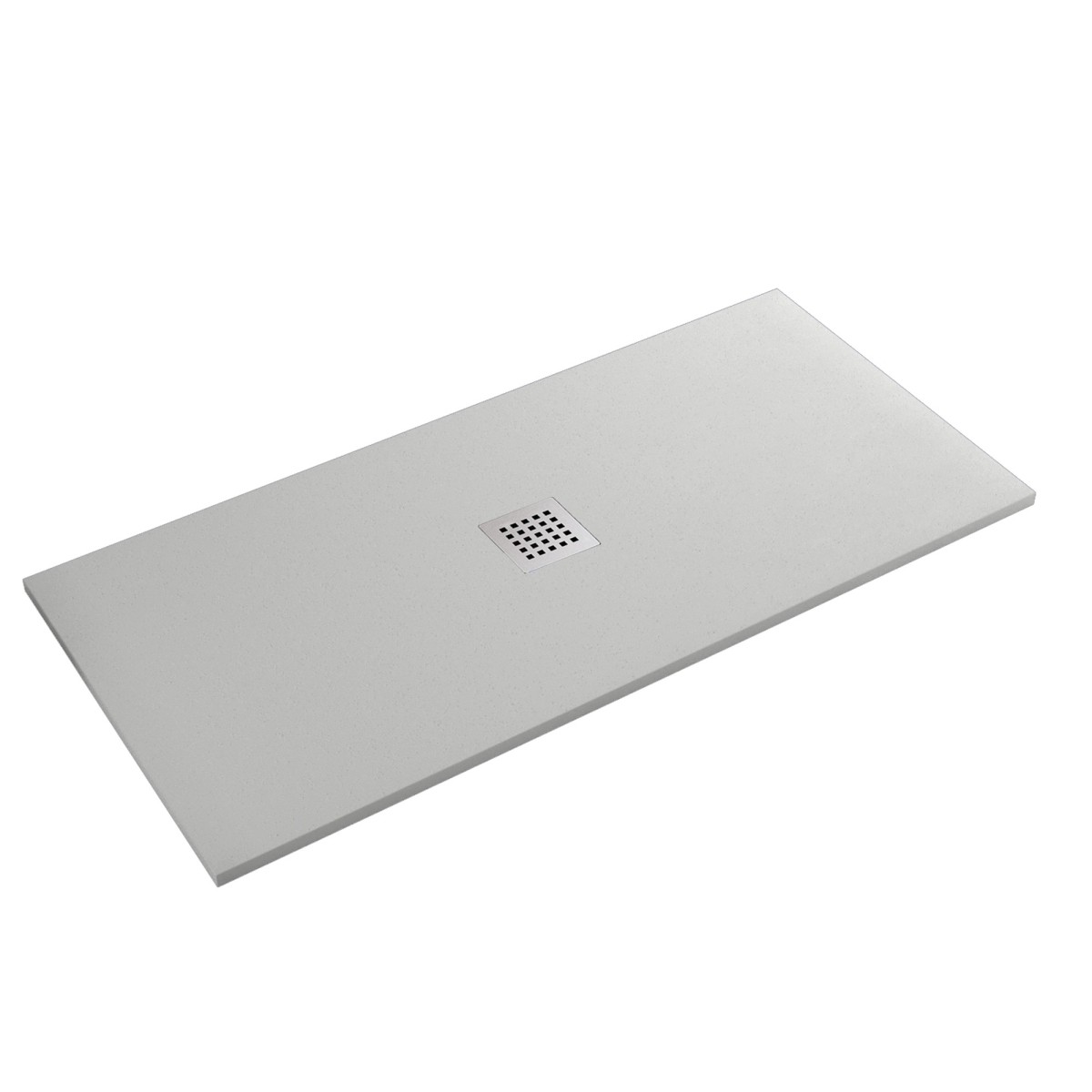 Piatto Doccia Bianco MarmoResina Grigio Chiaro con Foro...