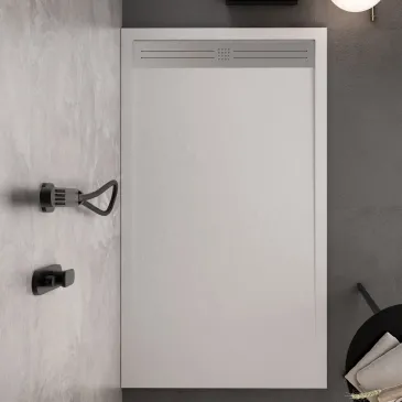 Piatto doccia in resina bianco scarico laterale RELAX