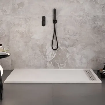 Piatto doccia in resina bianco scarico laterale RELAX