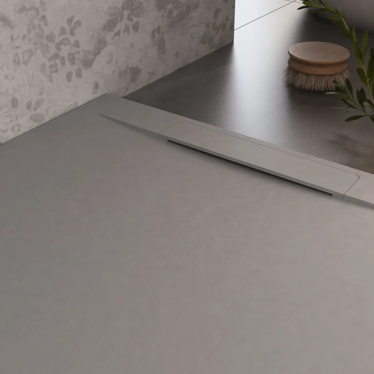 Piatto Doccia Grigio Chiaro Effetto Pietra Design | Vincent