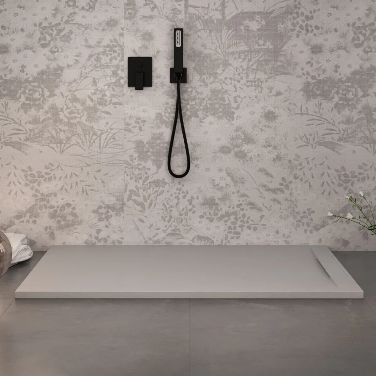 Receveur de douche effet pierre gris clair | Vincent