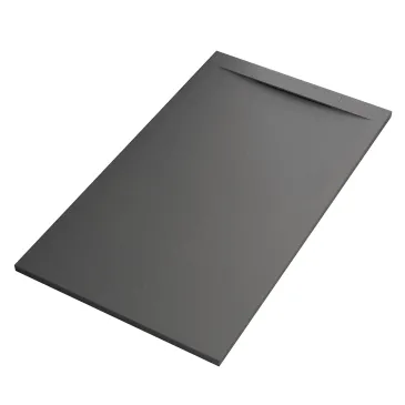 Receveur de douche gris anthracite foncé en résine minérale | Vincent