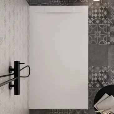 Piatto doccia in resina Bianco foro laterale MAKA