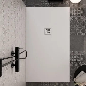 Receveur de Douche Blanc en Résine avec Bonde Gratuite STAR PASSION