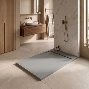 Piatto Doccia MATERIA 3cm Marmoresina Grigio Cemento