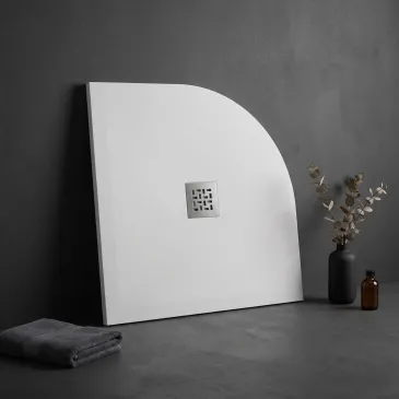 Receveur de douche semi-circulaire KRONOS PRO 80x80 90x90 en marbre