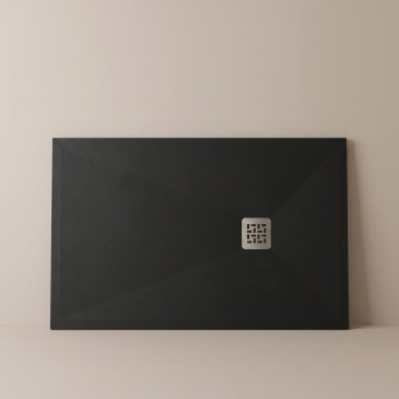 Duschwanne Star Plus aus schwarzem Kunstharz - Mondialshop