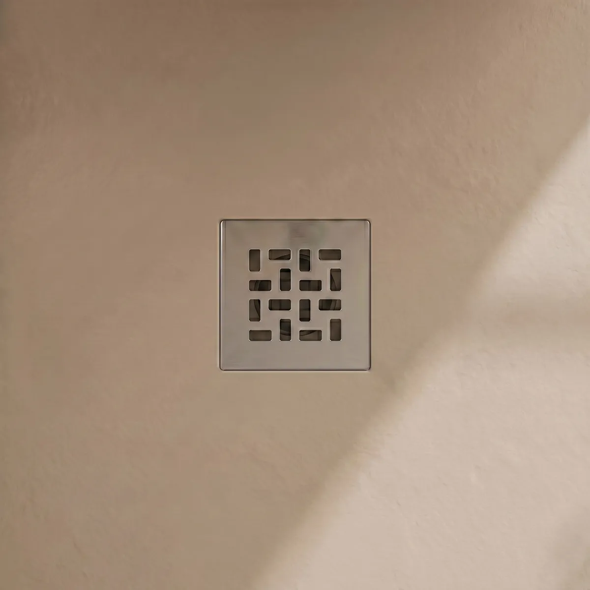 Receveur de douche en résine Dove Grey avec trou latéral...