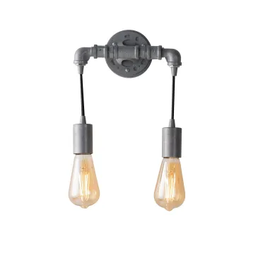 Rustikale Wandleuchte aus rostfarbenem oder verzinktem Metall | Mondialshop