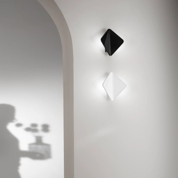 3W LED-Diamant-Wandleuchte, Weiß und Schwarz | Mondialshop