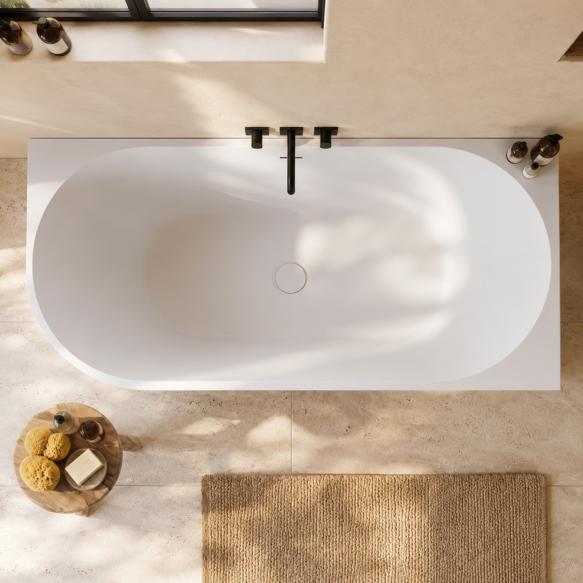 Baignoire d'angle droite blanche 160 x 75 cm | Mondialshop