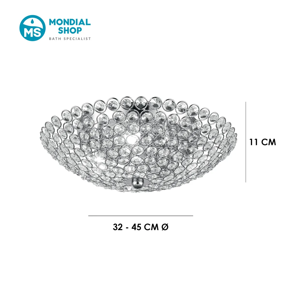 Plafonnier K9 Crystal et Chrome G9 | Mondialshop