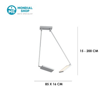 2x17W LED-Deckenleuchte mit verstellbaren Strahlern | Mondialshop