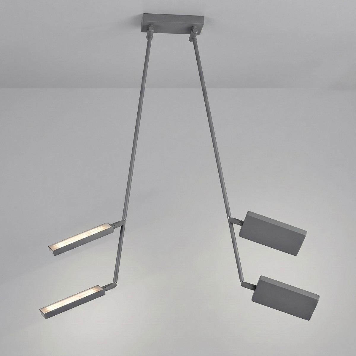 Plafonnier LED 2x17W avec spots orientables | Mondialshop