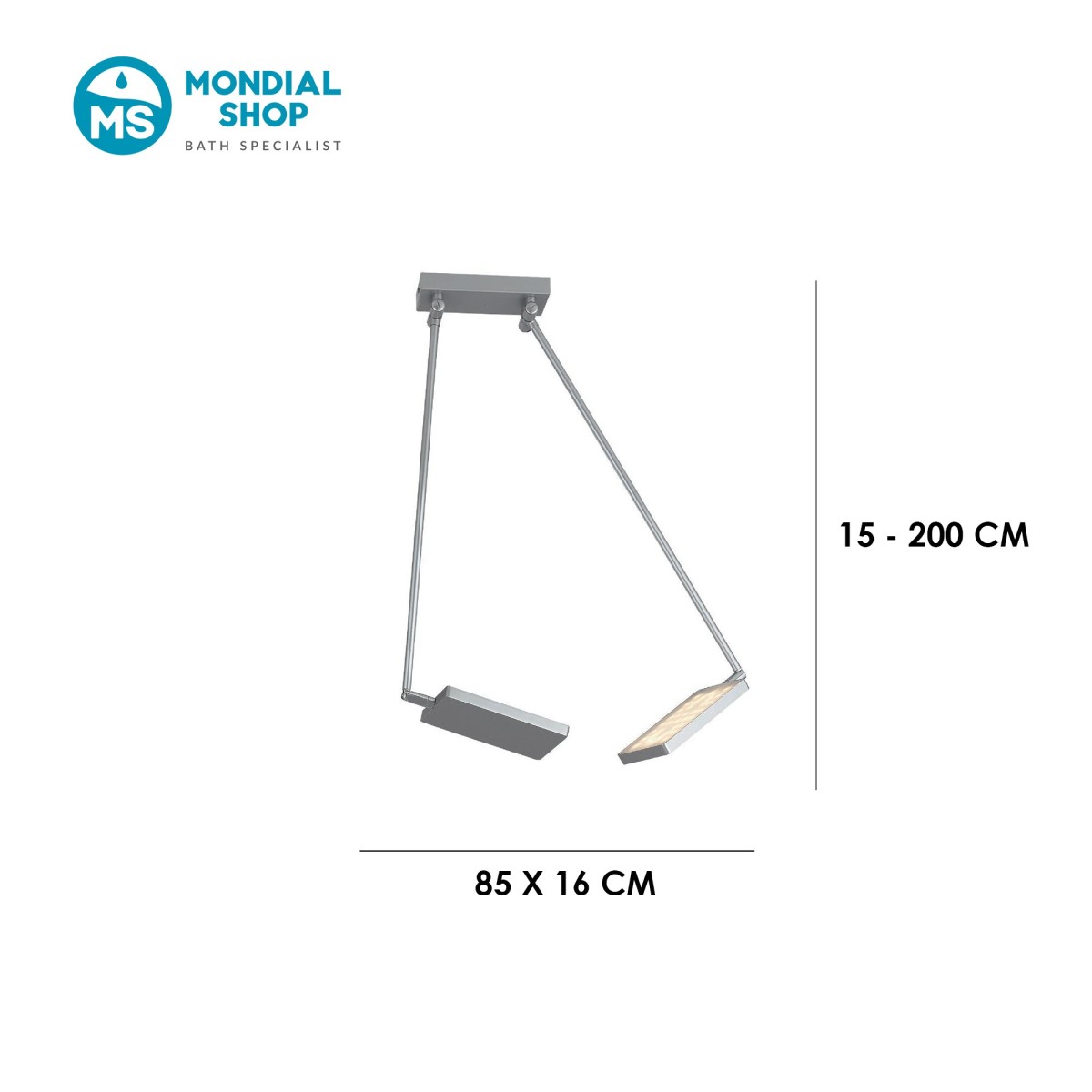 2x17W LED-Deckenleuchte mit verstellbaren Strahlern |...