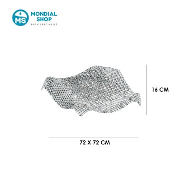 Wellenförmige Deckenleuchte mit 9 G9 K9-Kristallen | Mondialshop