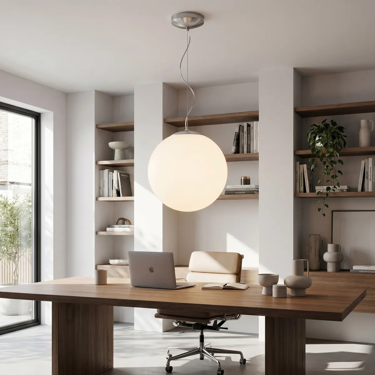 lampadario moderno bianco tondo da 35 cm di diametro