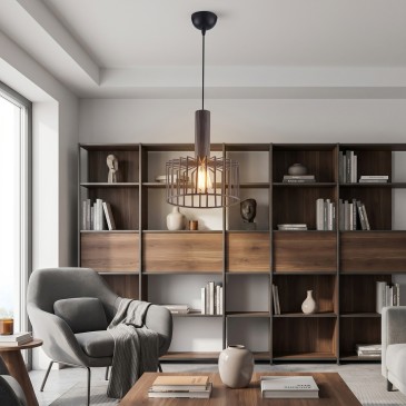 Industrielle Käfig-Pendelleuchte | Mondialshop