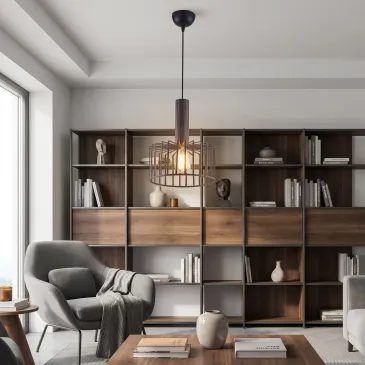 Suspension cage au design industriel | Mondialshop