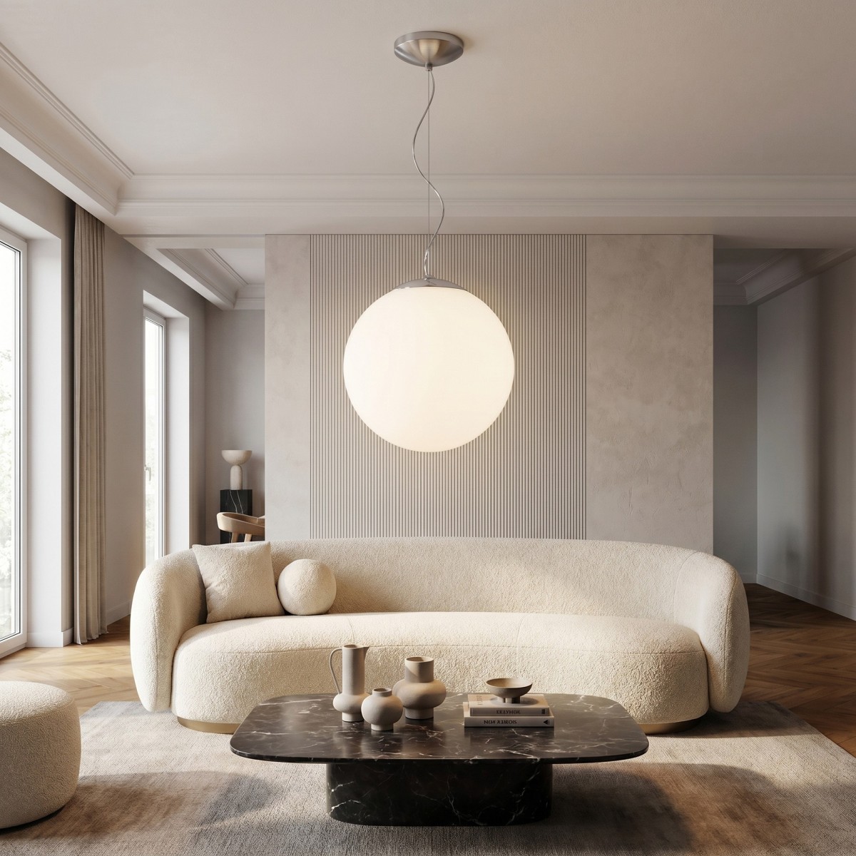 Weißer Kronleuchter Ø 45 cm E27 | Mondialshop