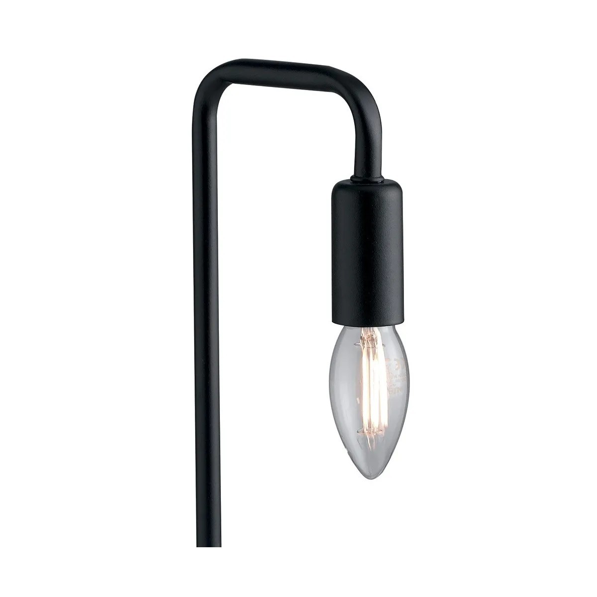 Lampe de table E14 en bois et métal | Mondialshop