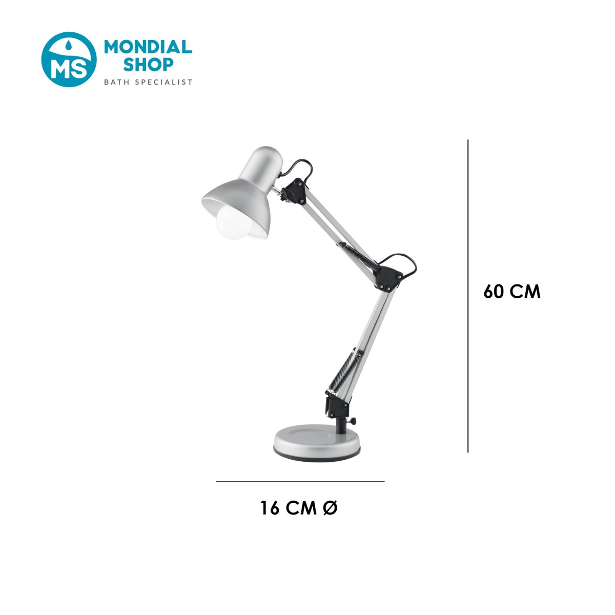 Lampe de bureau flexible E27 | Mondialshop