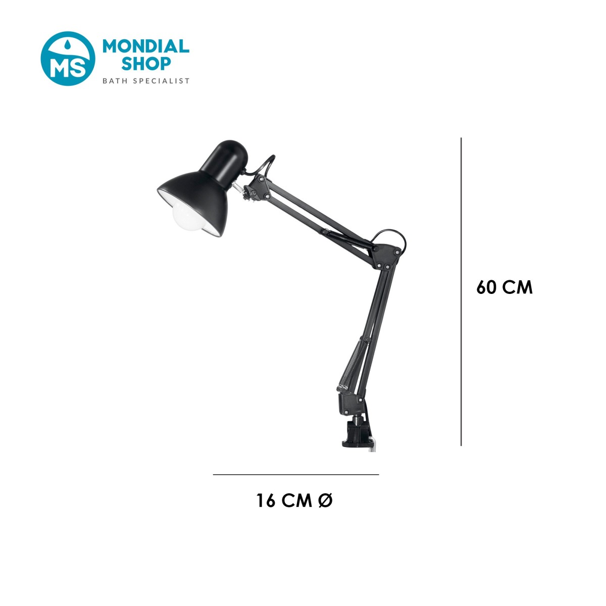 Scheda tecnica lampada da scrivania ARCHITETTO nera