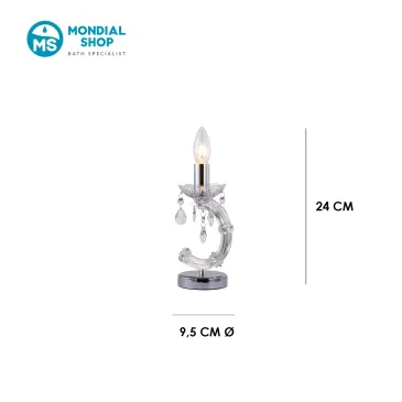 Lampada da Tavolo in Acrilico con Pendagli E14 | Mondialshop