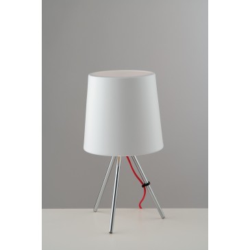 Lampe de table trépied en aluminium E14 | Mondialshop
