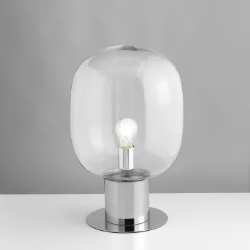 Lampe de table E27 chromée ou dorée | Mondialshop