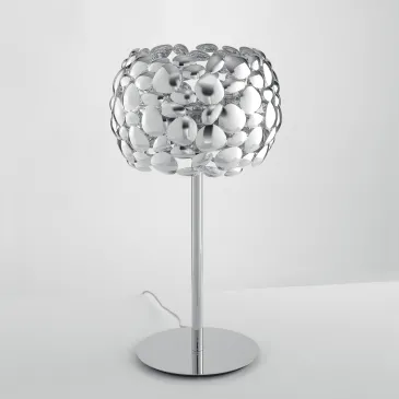 Lampe de table blanche ou chromée 2xE27 | Mondialshop