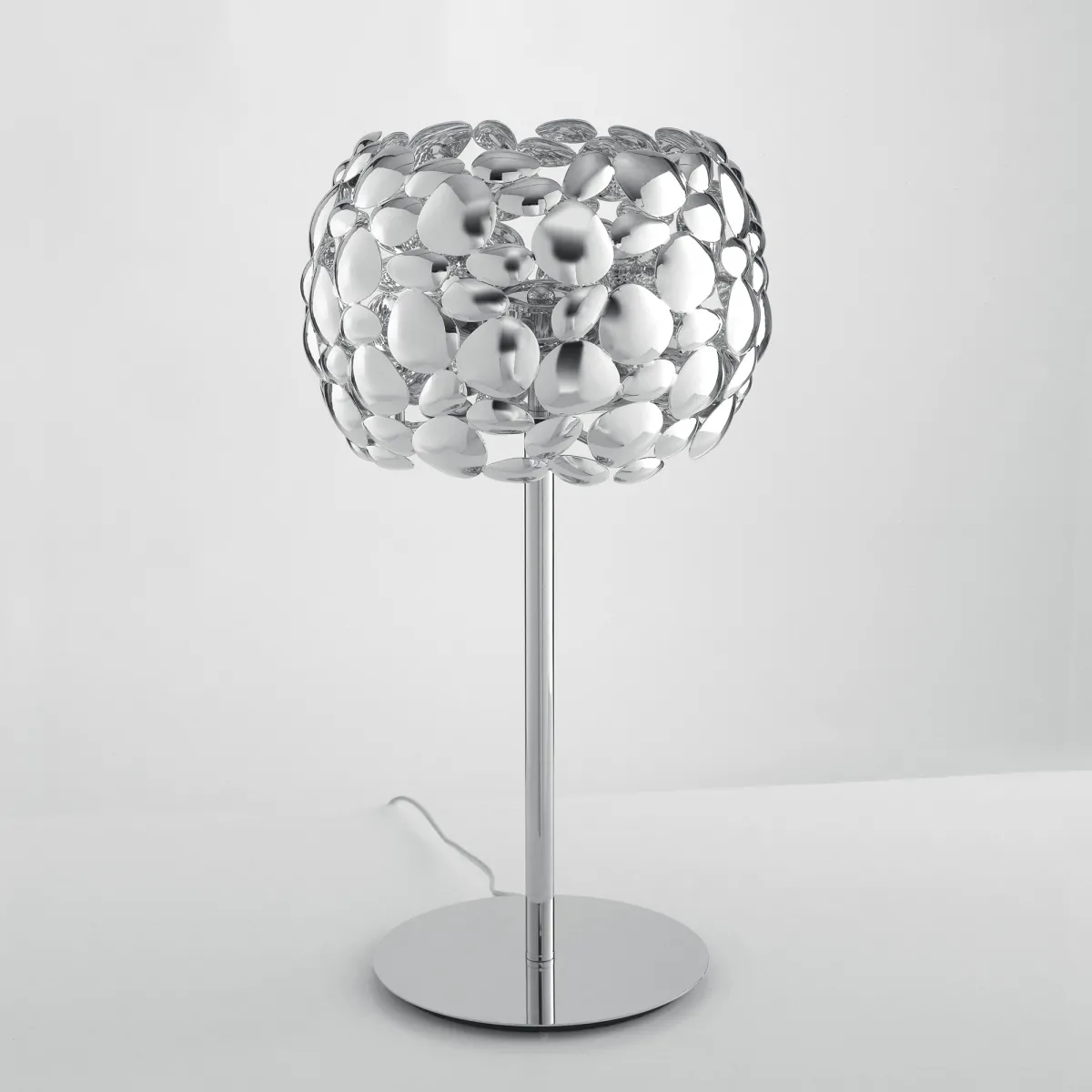 Weiße oder verchromte Tischleuchte 2xE27 | Mondialshop