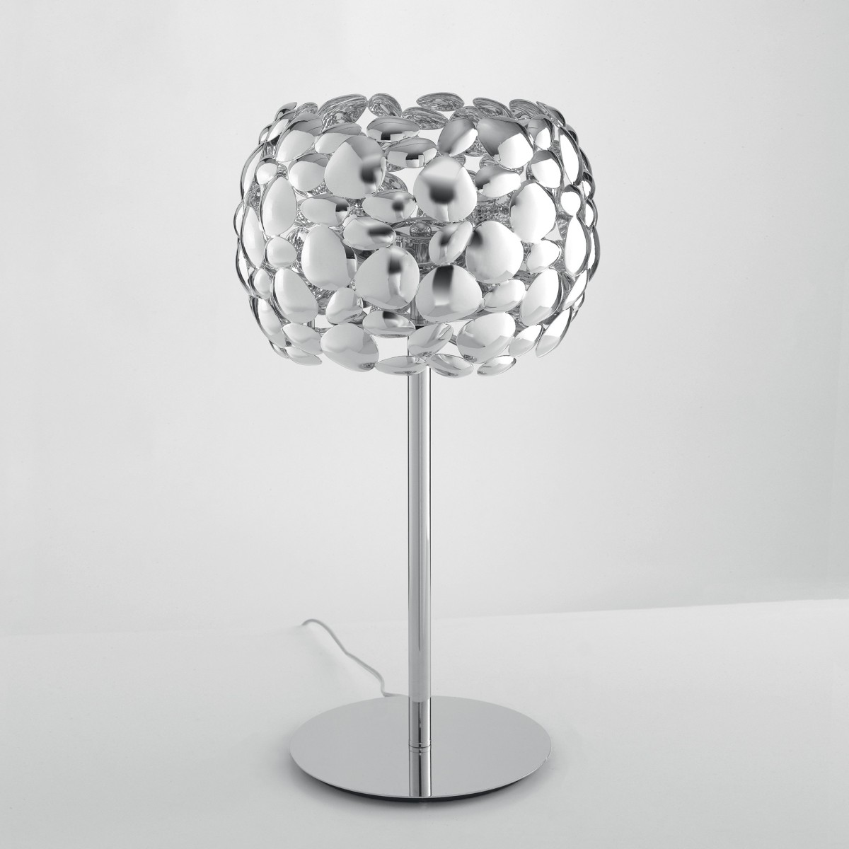 Weiße oder verchromte Tischleuchte 2xE27 | Mondialshop