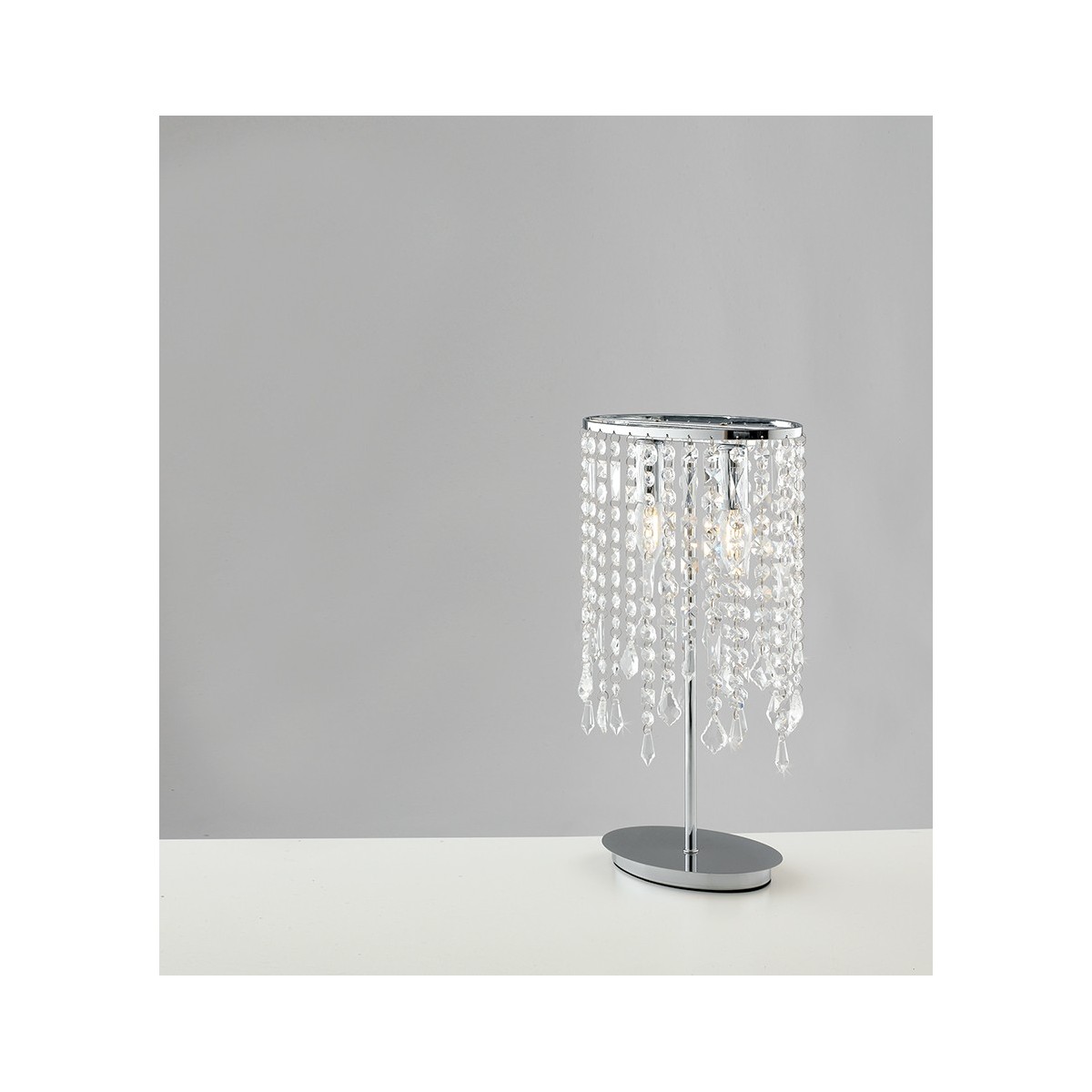 Lume da Tavolo in Cristalli K9 e Metallo | Mondialshop