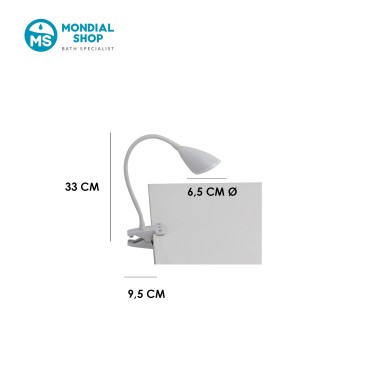 Lampe à pince LED flexible 3,2 W | Mondialshop