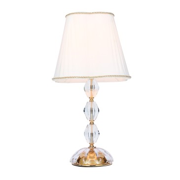 Lampada da Tavolo in Cristallo Oro o Cromo | Mondialshop