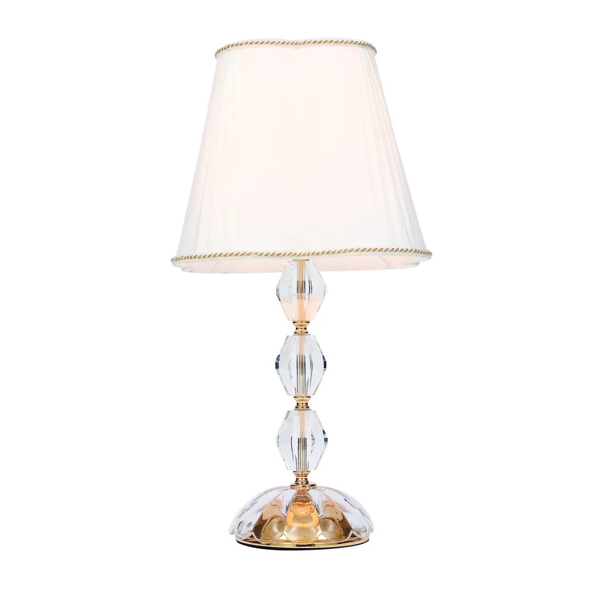 Tischleuchte aus Kristall in Gold oder Chrom | Mondialshop