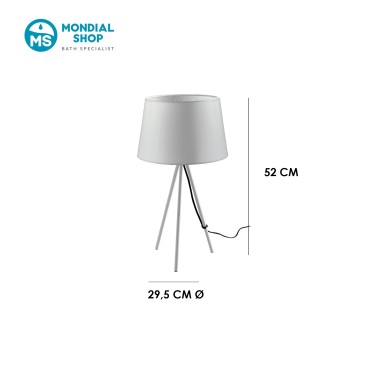 scheda tecnica lampada da tavolo moderna treppiede MARILYN-L bianca